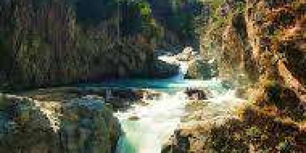 The waterfalls in kashmir overflow down the verdant valleys,