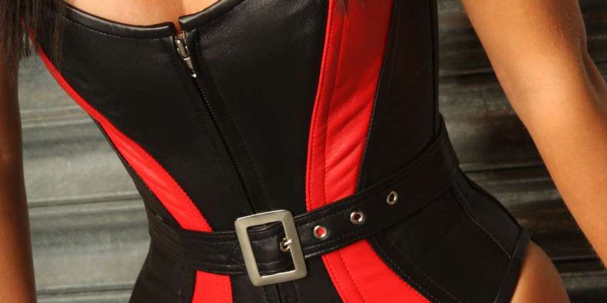 Unveiling the Elegance: The Red and Black Overbust Steel Boned Buckled Corset