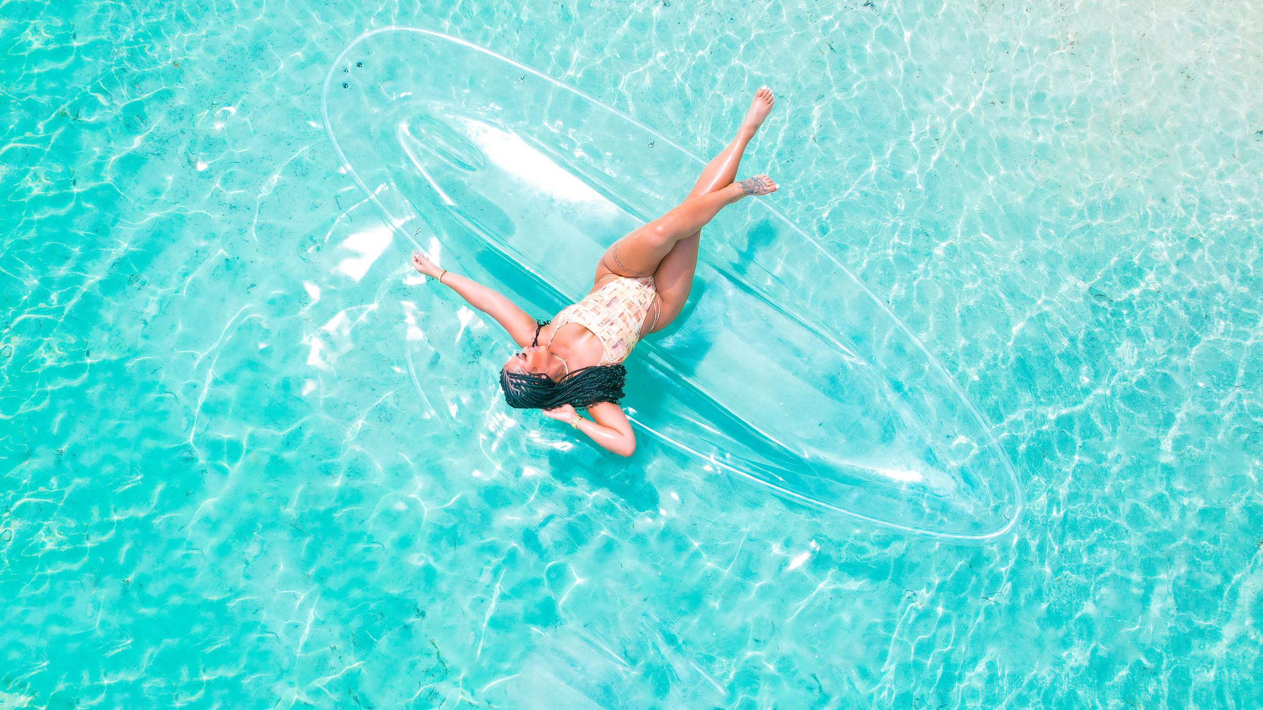 Clear kayak photoshoot in Turks and Caicos