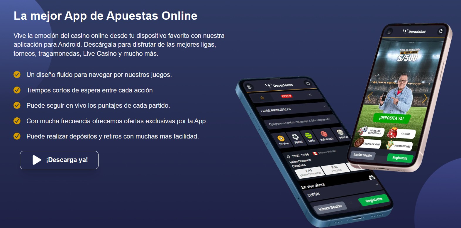 Doradobet App para Android y iOS: Apuesta Fácilmente