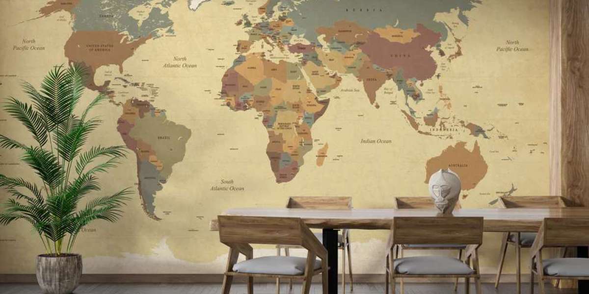 World Map Wallpaper Ideas for Homes and Offices