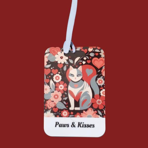 Paws and Kisses Cat Luggage Tag Travel Gift | Comfort Diva